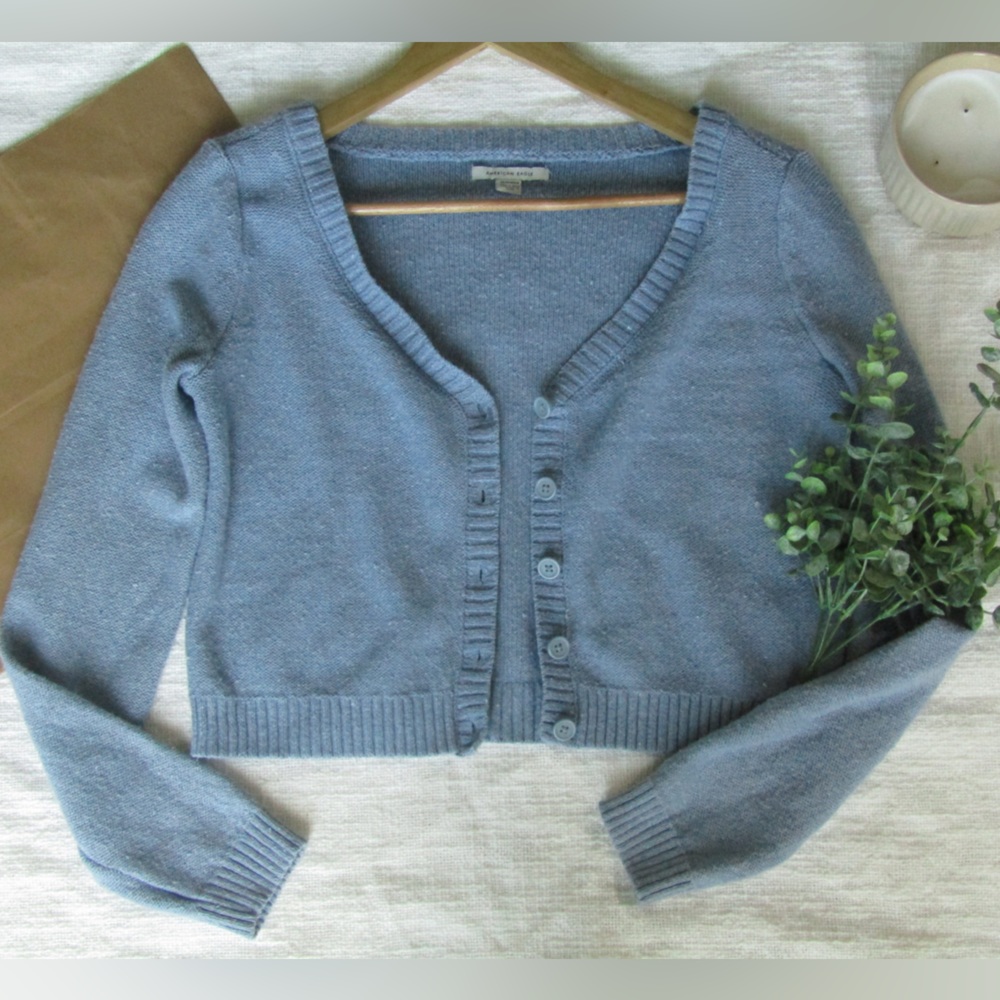 Blue American Eagle cardigan in the size XS.